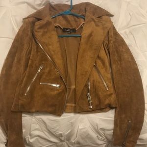 Lulu’s brown suede jacket